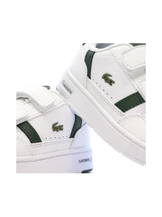 Baskets Blanches/Kaki Garçon Lacoste Court Sneakers 7