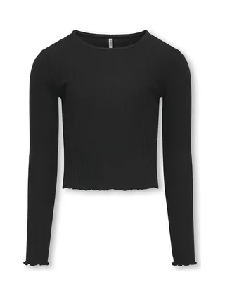 T-Shirt Manches Longues Noire Fille Kids ONLY Kognella 1