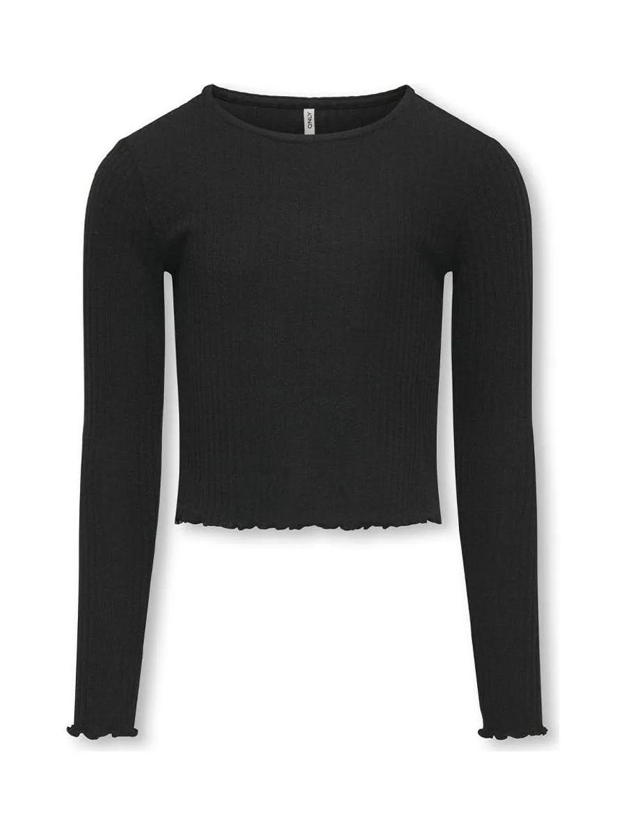 T-Shirt Manches Longues Noire Fille Kids ONLY Kognella 2