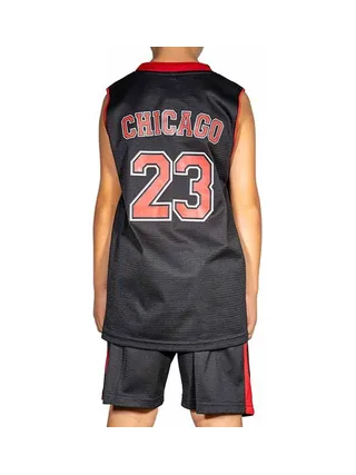Chicago Bulls Ensemble de basketball Noir/Rouge Enfant Sport Zone 2