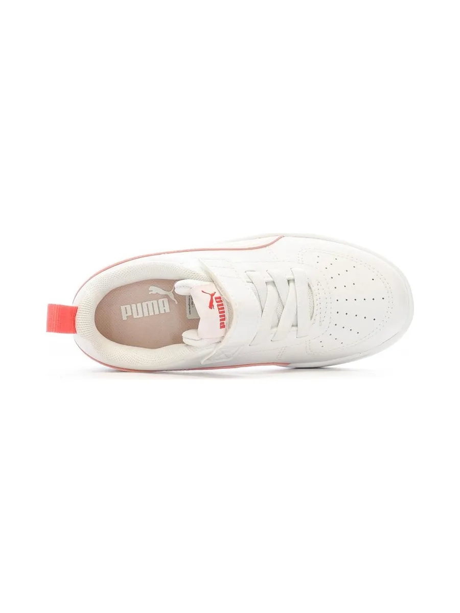 Baskets Blanches/Rose Fille Puma Rickie 5