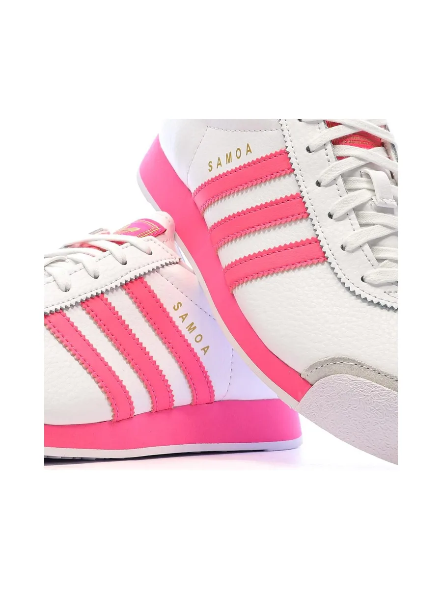 Baskets Rose/Blanc Femme Adidas Samoa 8