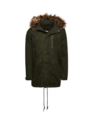 Veste parka vintage militaire SUPERDRY en fausse fourrure 3