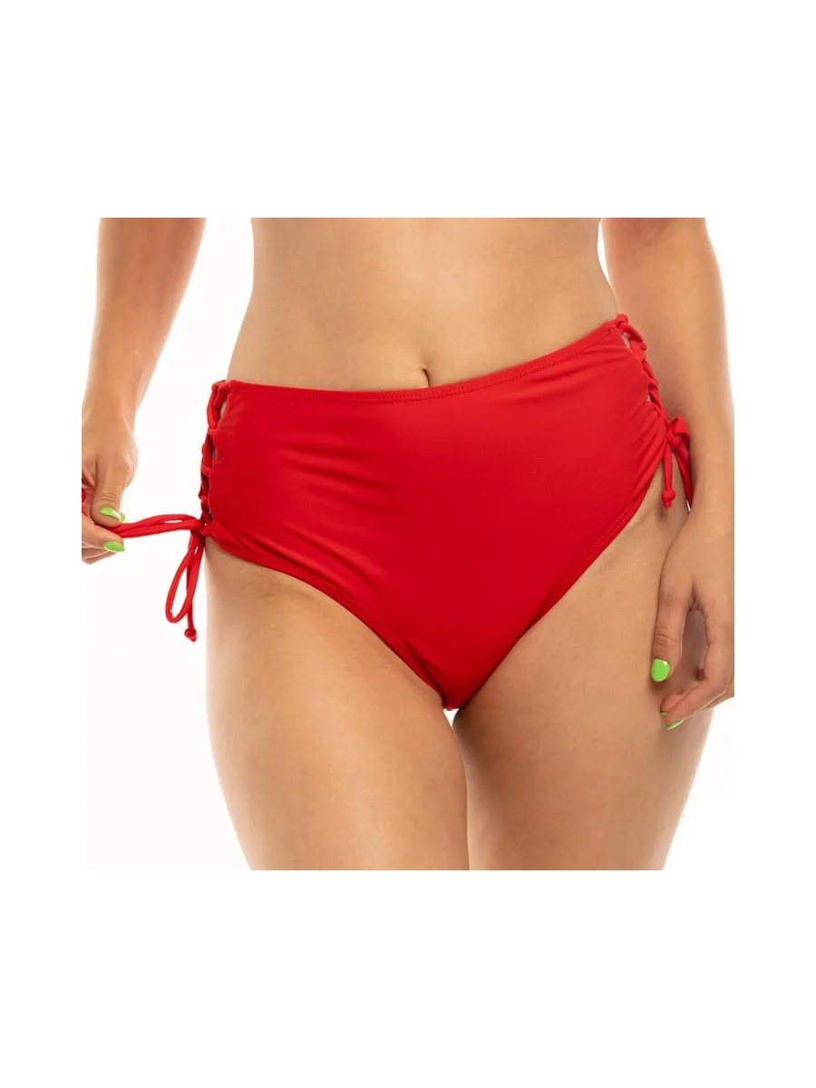 Bas de Bikini Taille Haute Rouge Femme Sun Project 2