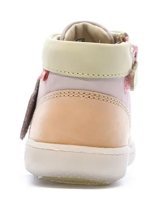 Baskets Rose Fille Kickers Kickiconic 3