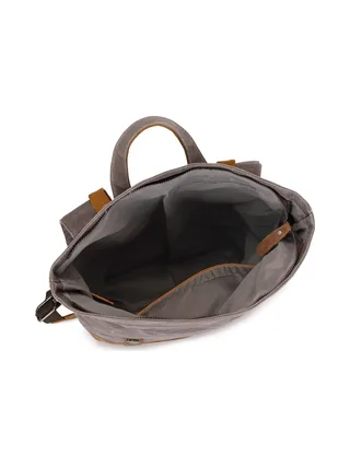 NES - Sac à dos en cuir véritable et toile enduite - Bleu 22