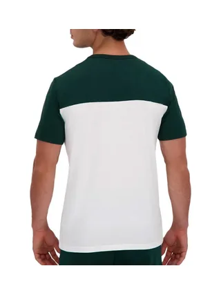 T-Shirt Vert/Blanc Homme Le Coq Sportif Contemporain 2