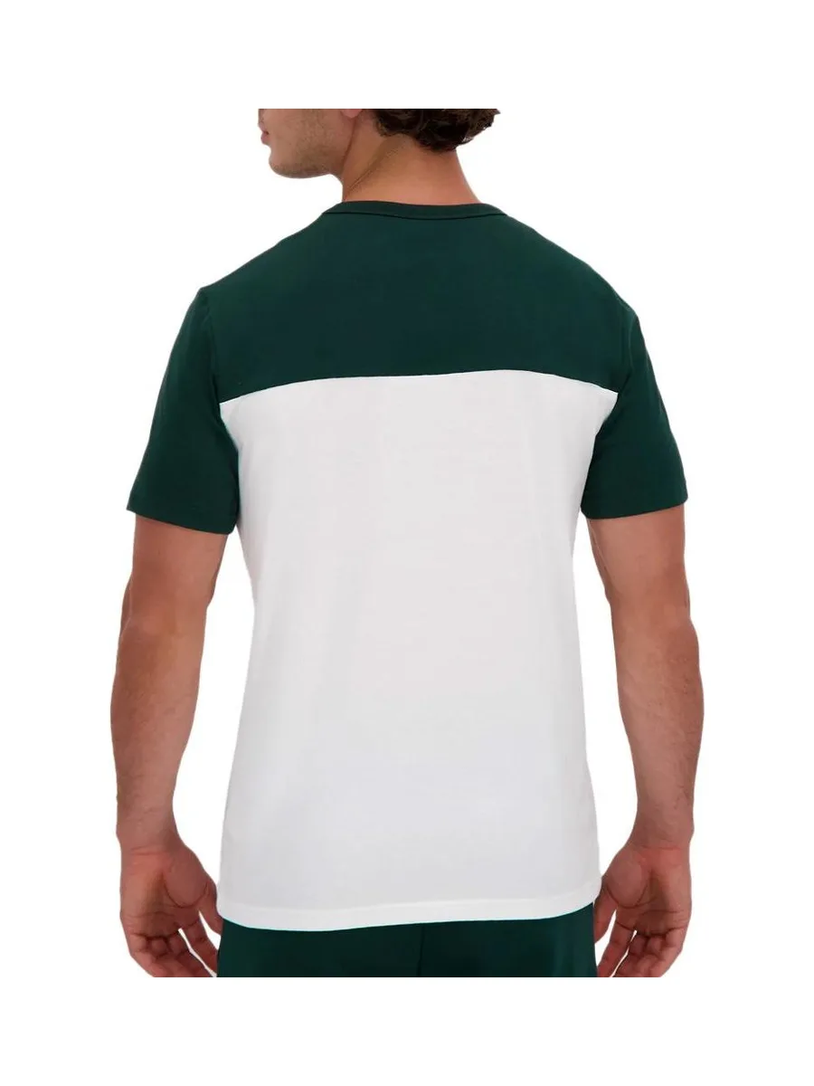 T-Shirt Vert/Blanc Homme Le Coq Sportif Contemporain 2