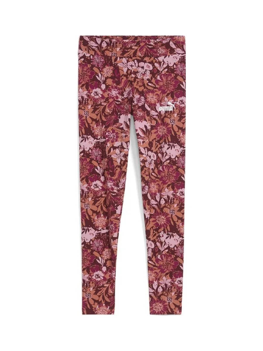 Legging à fleurs Rouge Fille Puma Ess Nature 2.0 Aop 2