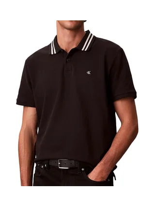 Polo Noir Homme Calvin Klein Jeans Pique 1