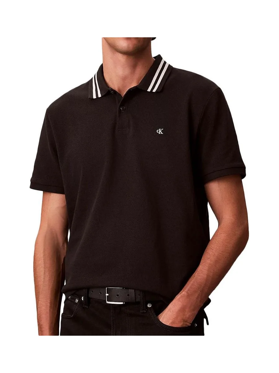 Polo Noir Homme Calvin Klein Jeans Pique 2