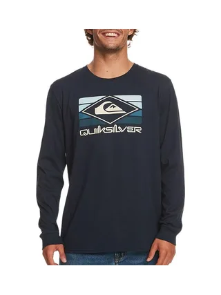 T-Shirt Manches longues Marine Homme Quiksilver Qsrainbowls 1