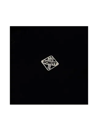 Sweat zippé Noir Homme Schott Badge 2
