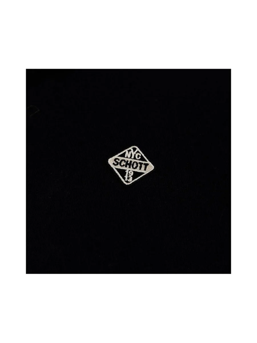 Sweat zippé Noir Homme Schott Badge 3
