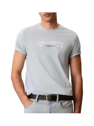 T-Shirt Gris clair Homme Calvin Klein Jeans LV04RG800G 1