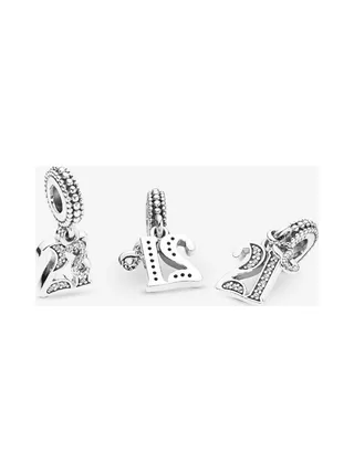 Pandora - Charm Numéro 21 en argent 3