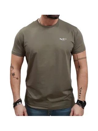 T-shirt Kaki Homme Pepe Jeans Original Basic 1