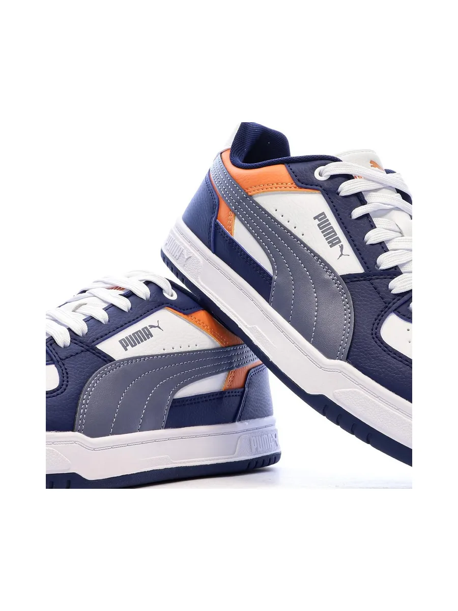 Baskets Bleu/Blanc/Orange Garçon Puma Puma Caven 8