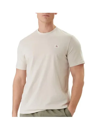 T-Shirt Beige Homme Calvin Klein Jeans Badge L4G 1