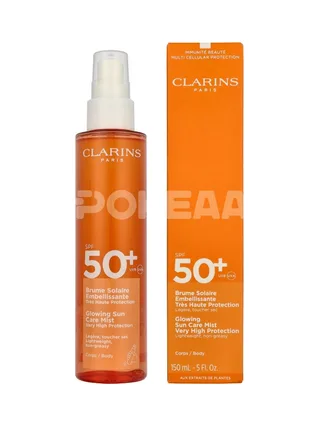 Clarins Glowing Sun Care Mist SPF50+ 150ml - Lightweight, Non-Greasy 1