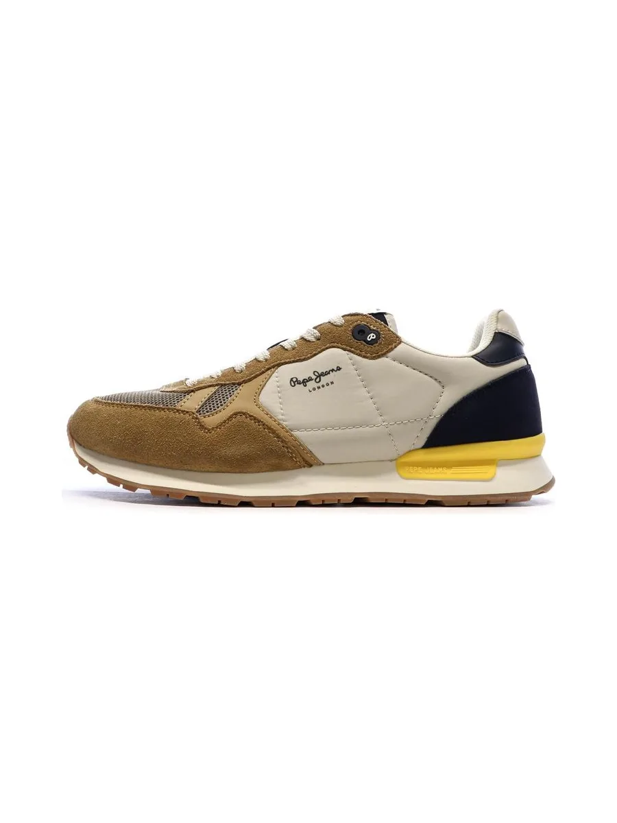 Baskets Noir/Camel Homme Pepe jeans Brit Prints 1