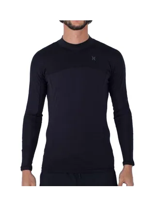 Lycra manche longue Noir Hommes Hurley Channel crossing 1