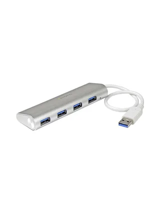4 Port Portable USB 3.0 Hub - Aluminum 1