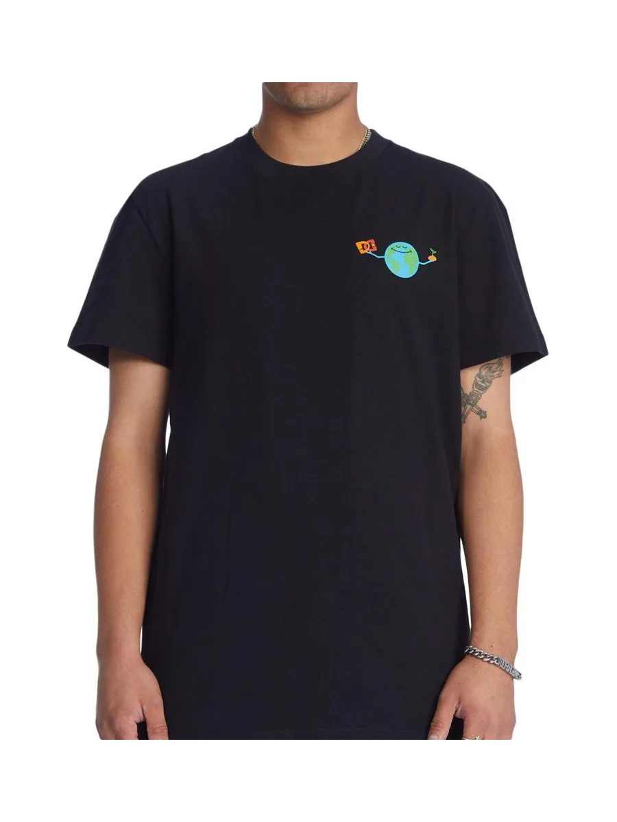 T-Shirt Noir Homme Dc shoes Our World 2