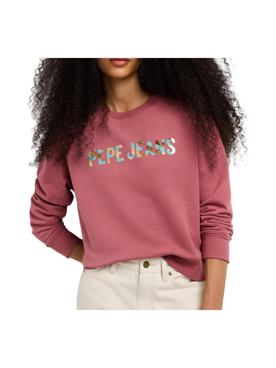 Sweat Rose Femme Pepe jeans Celeste Mousse 2