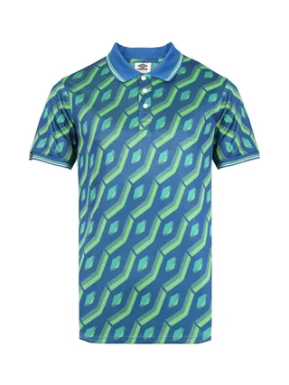 Polo Bleu/Vert Homme Umbro Regale 1
