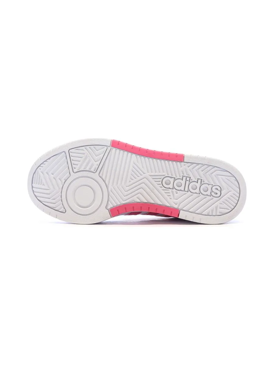 Baskets Blanches/Roses Femme Adidas Hoops 3.0 Bold 5