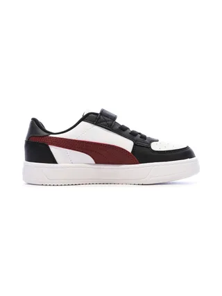 Baskets Blanches/Noir Garçon Puma Caven 1 2