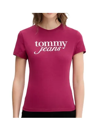 T-shirt Rose/Blanc Femme Tommy Hilfiger Essential 1