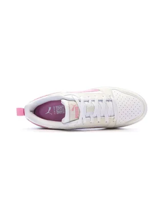 Baskets Ecru/Rose Fille Puma Rebound V6 Lo Cord 4