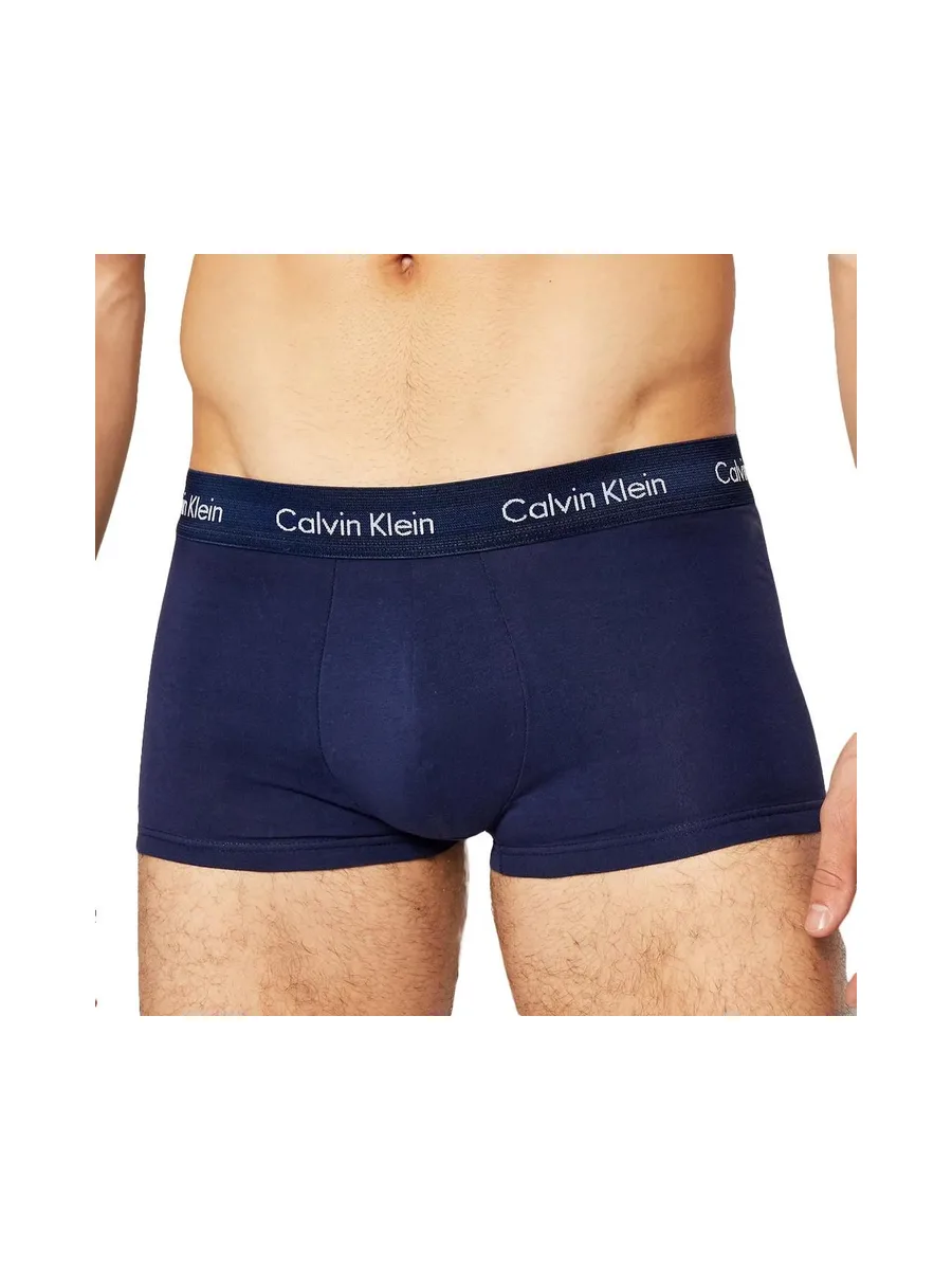 X3 Boxers Marine Homme Calvin Klein Low Rise Trunk 3