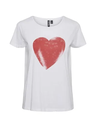 T-Shirt Blanc Femme Pieces Nanna 1