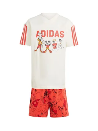 Ensemble Blanc/Rouge Garçon Adidas Lk Dy Mm T 1