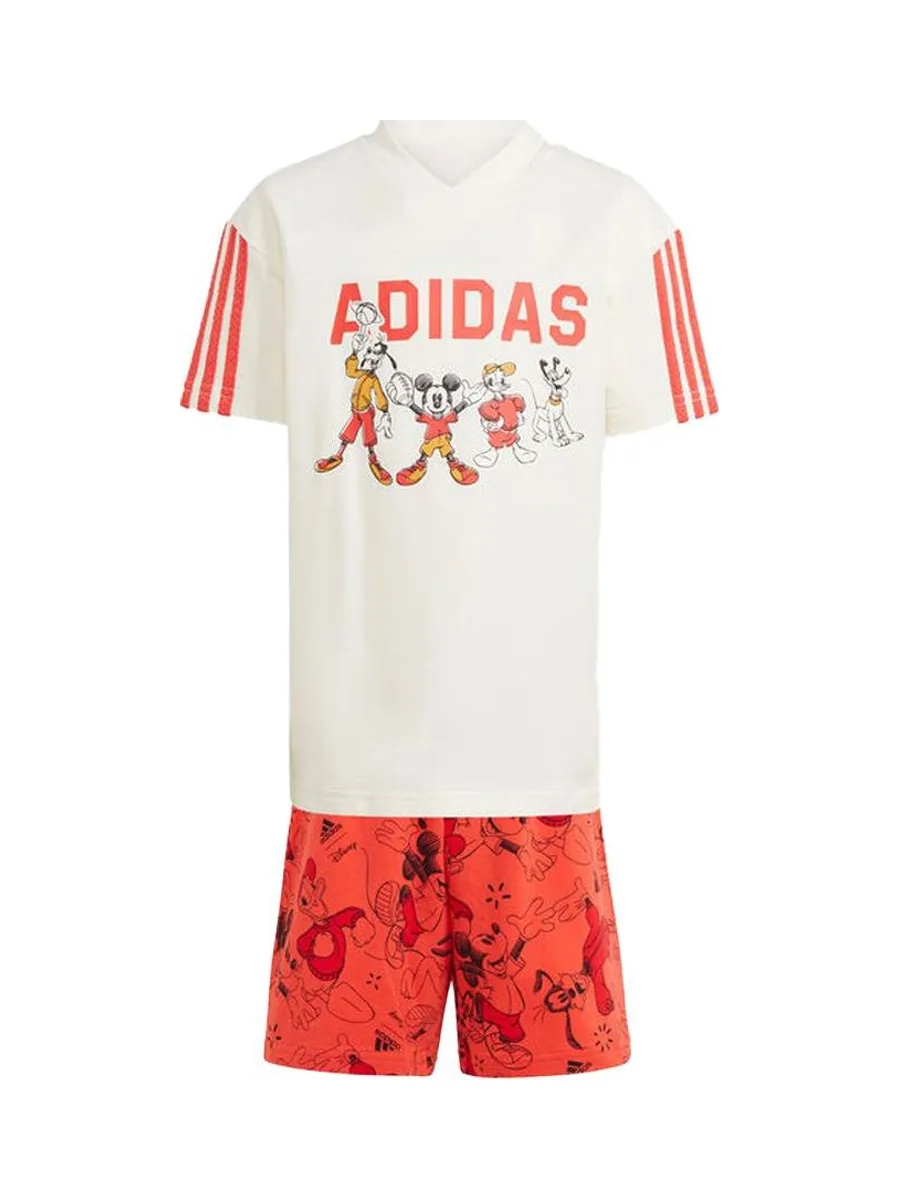Ensemble Blanc/Rouge Garçon Adidas Lk Dy Mm T 2