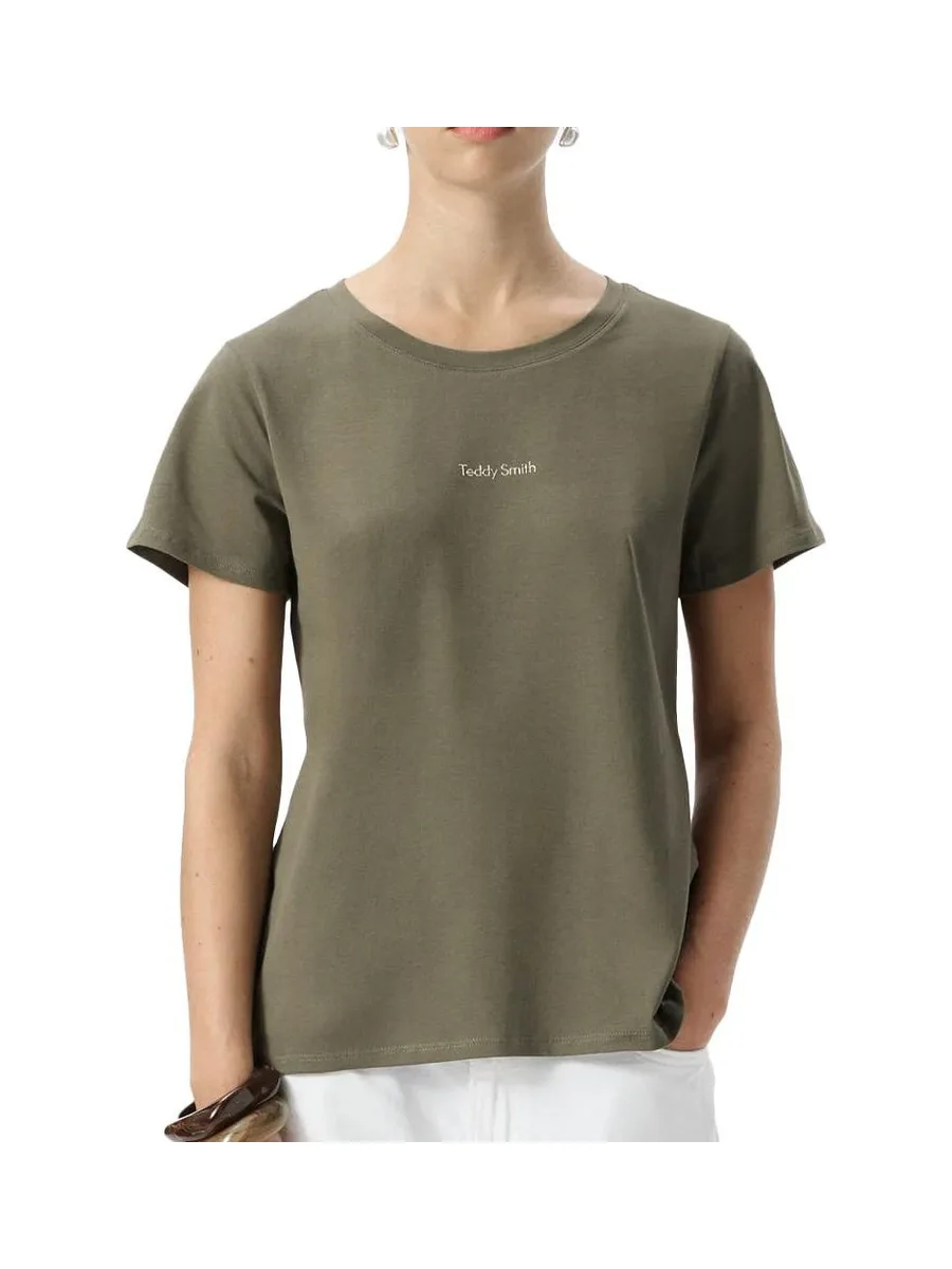 T-Shirt Kaki Foncé Femme Teddy Smith Ribelle 2