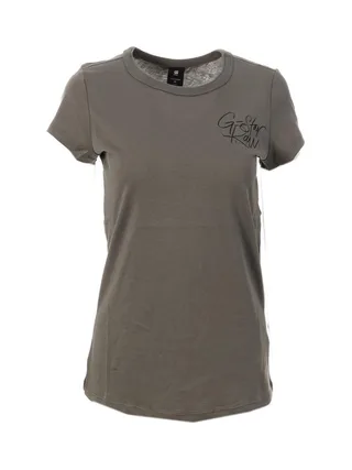 T-shirt Gris Femme G-Star RAW Handwritten 1