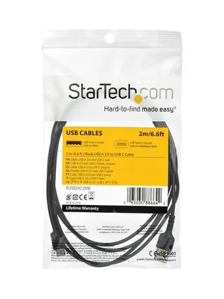 Cable Black USB 2.0 to USB C Cable 2m 6