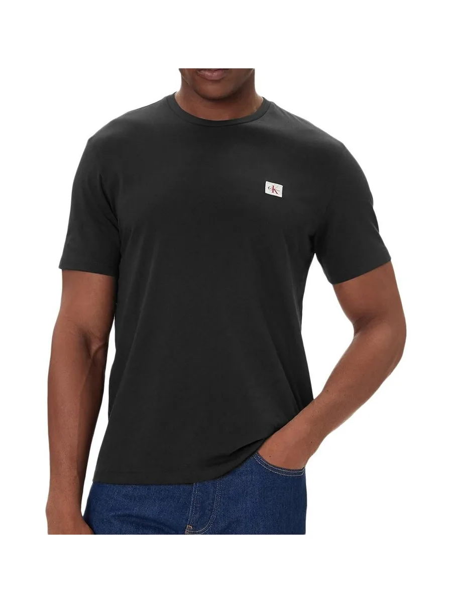 X2 T-Shirts Blanc/Noir Homme Calvin Klein Woven Label 3