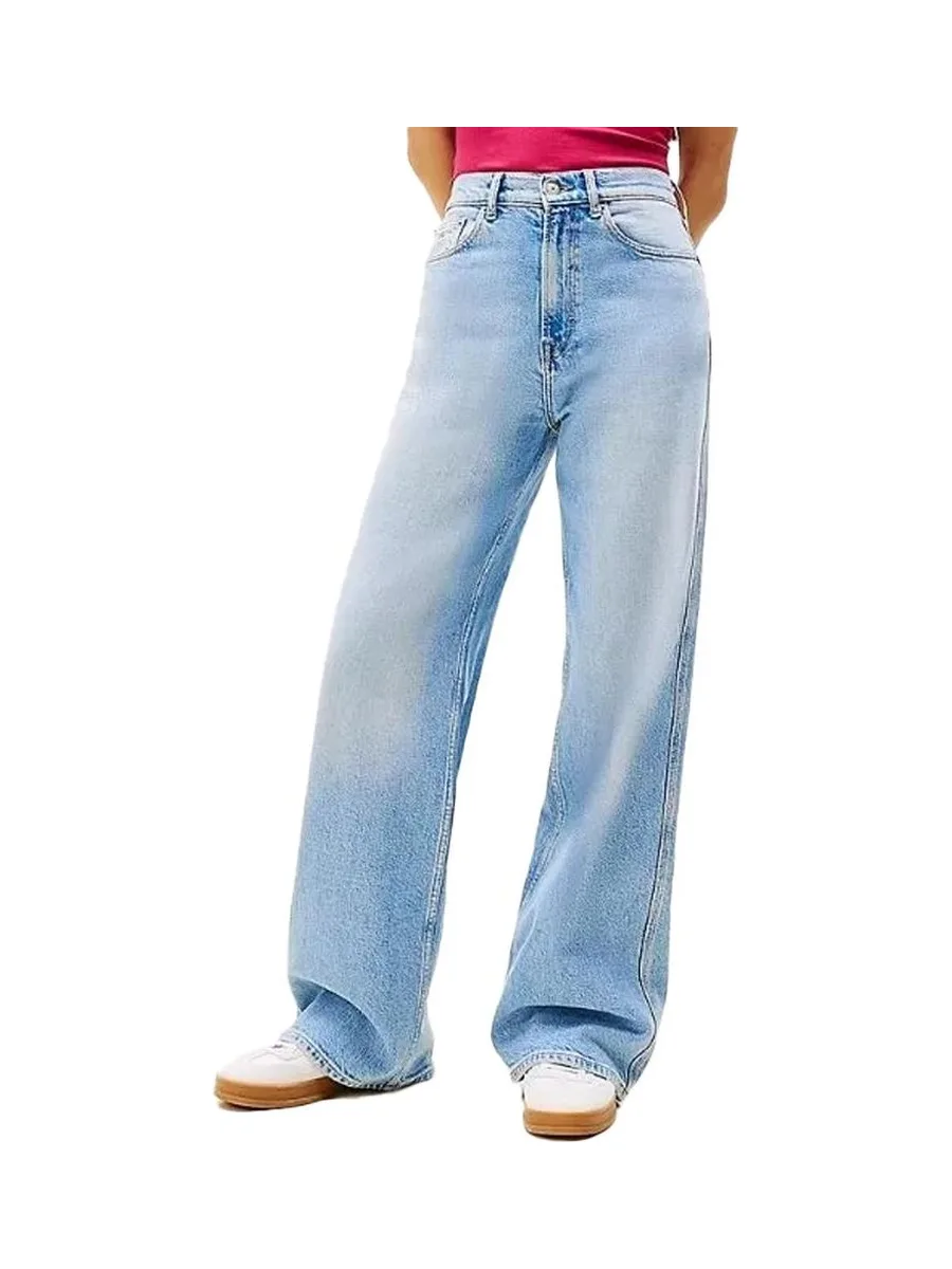 Jean Ample Bleu Délavé Femme Tommy Hilfiger Bi0112 2