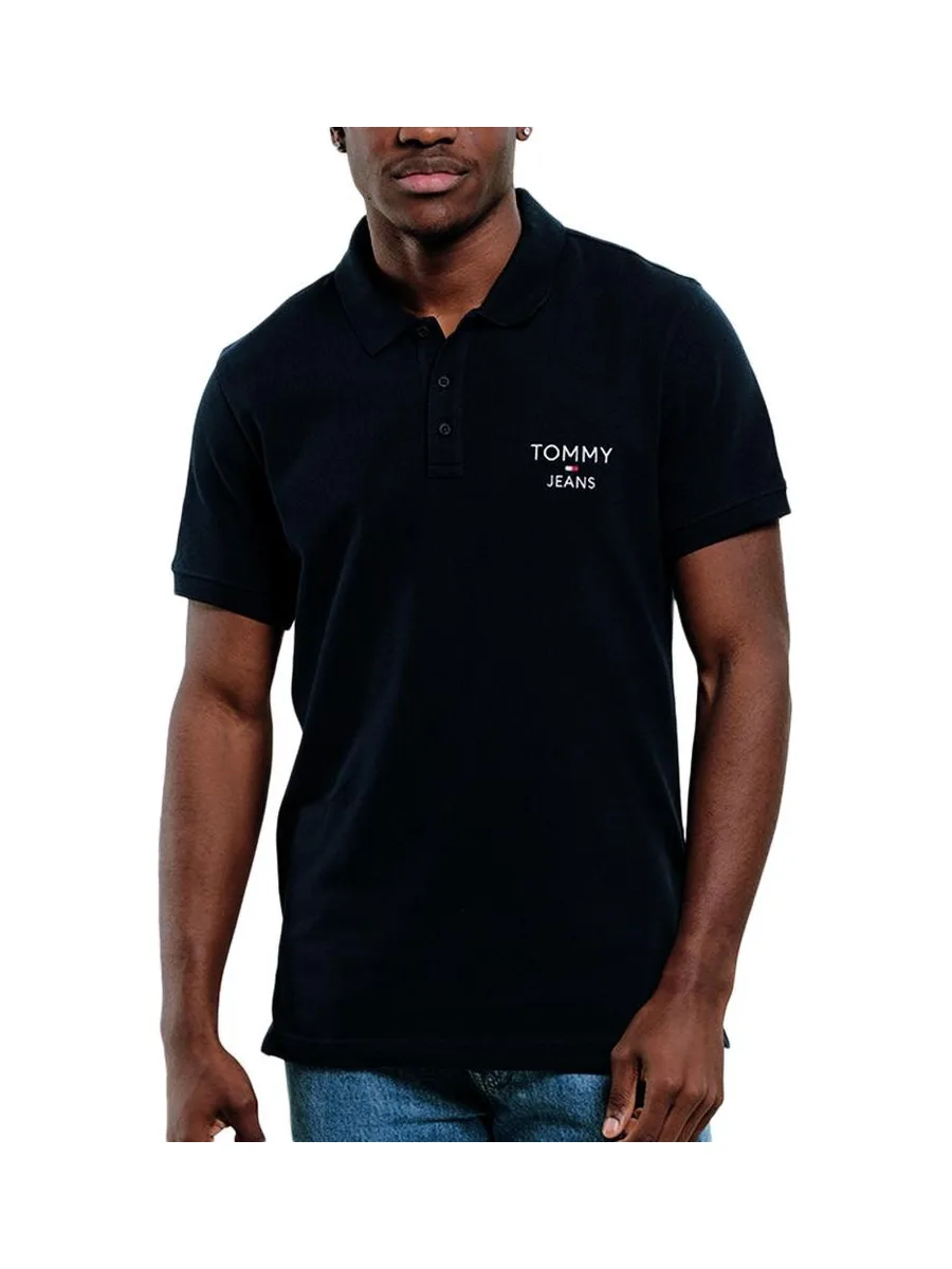 Polo Noir Homme Tommy Hilfiger DM0DM18927 2