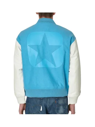 Blouson Turquoise/Blanc Homme Converse x FRGMT Varsity Jacket 2