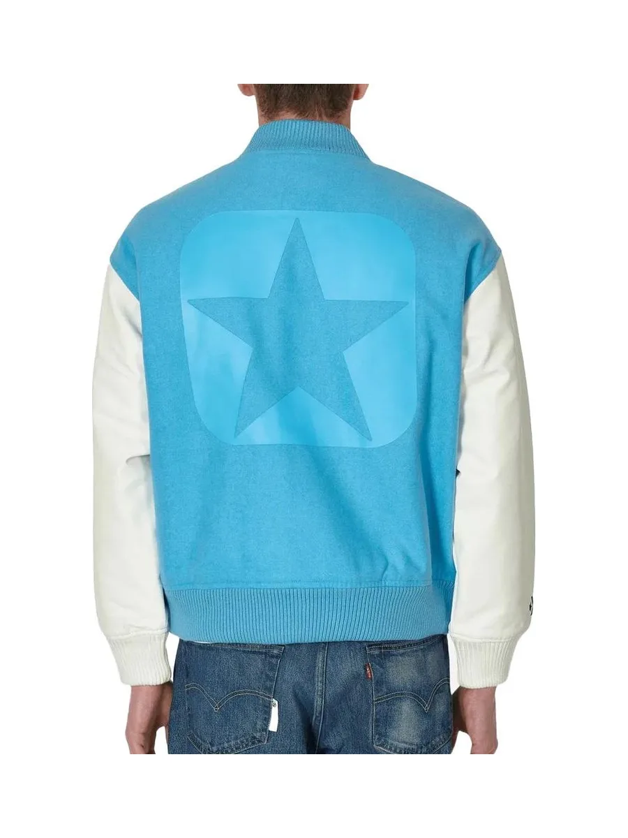 Blouson Turquoise/Blanc Homme Converse x FRGMT Varsity Jacket 3
