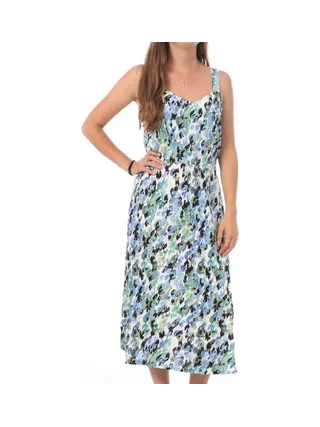 Robe Blanche/Bleu à Motifs Femme Vero Moda Easy Strap 1