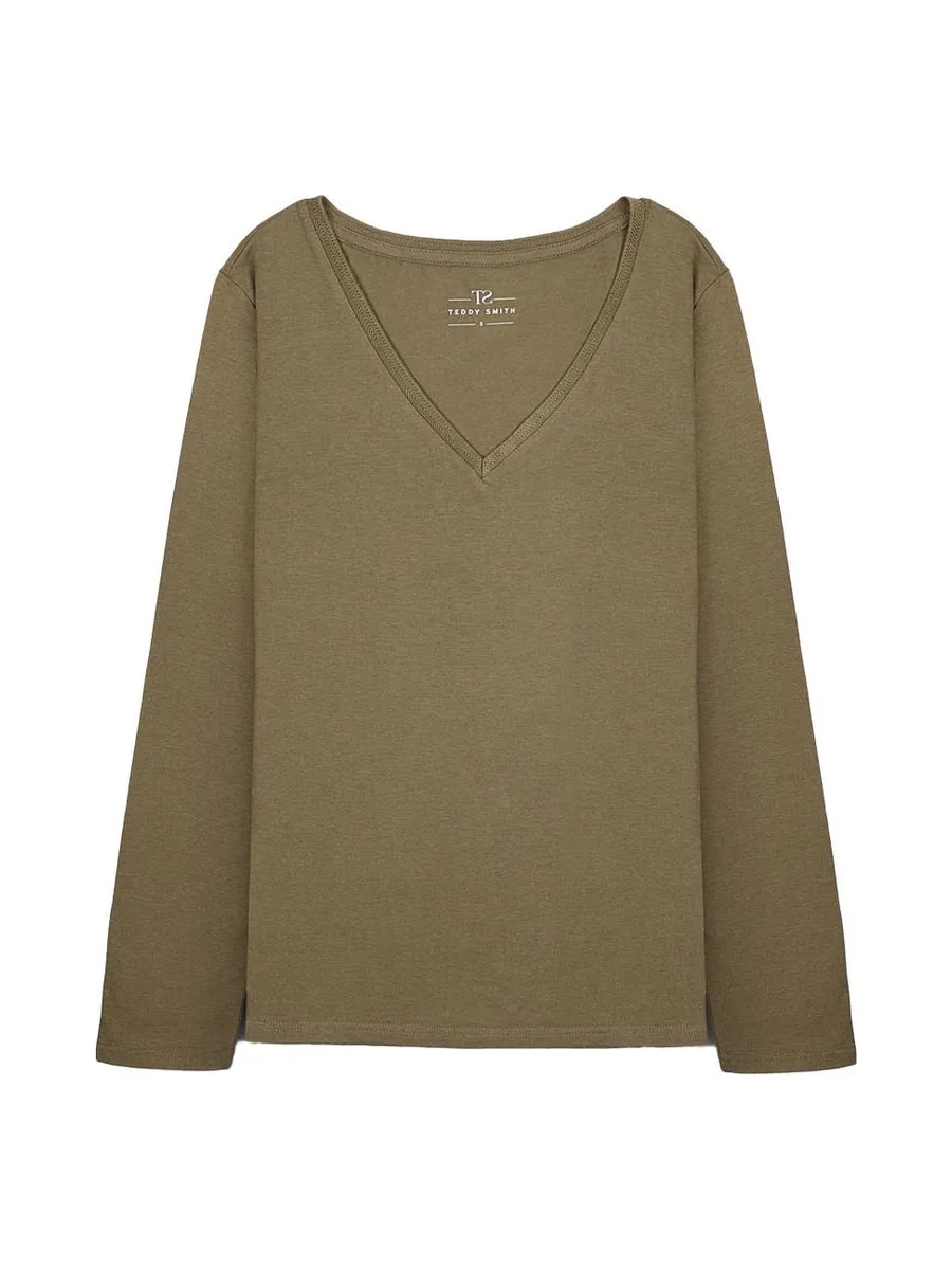T-shirt Kaki Femme Teddy Smith Miana 1