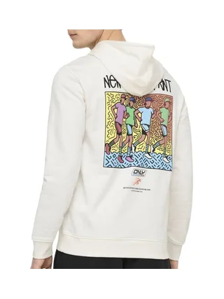 Sweat Blanc Homme Only & Sons Print Logo 2