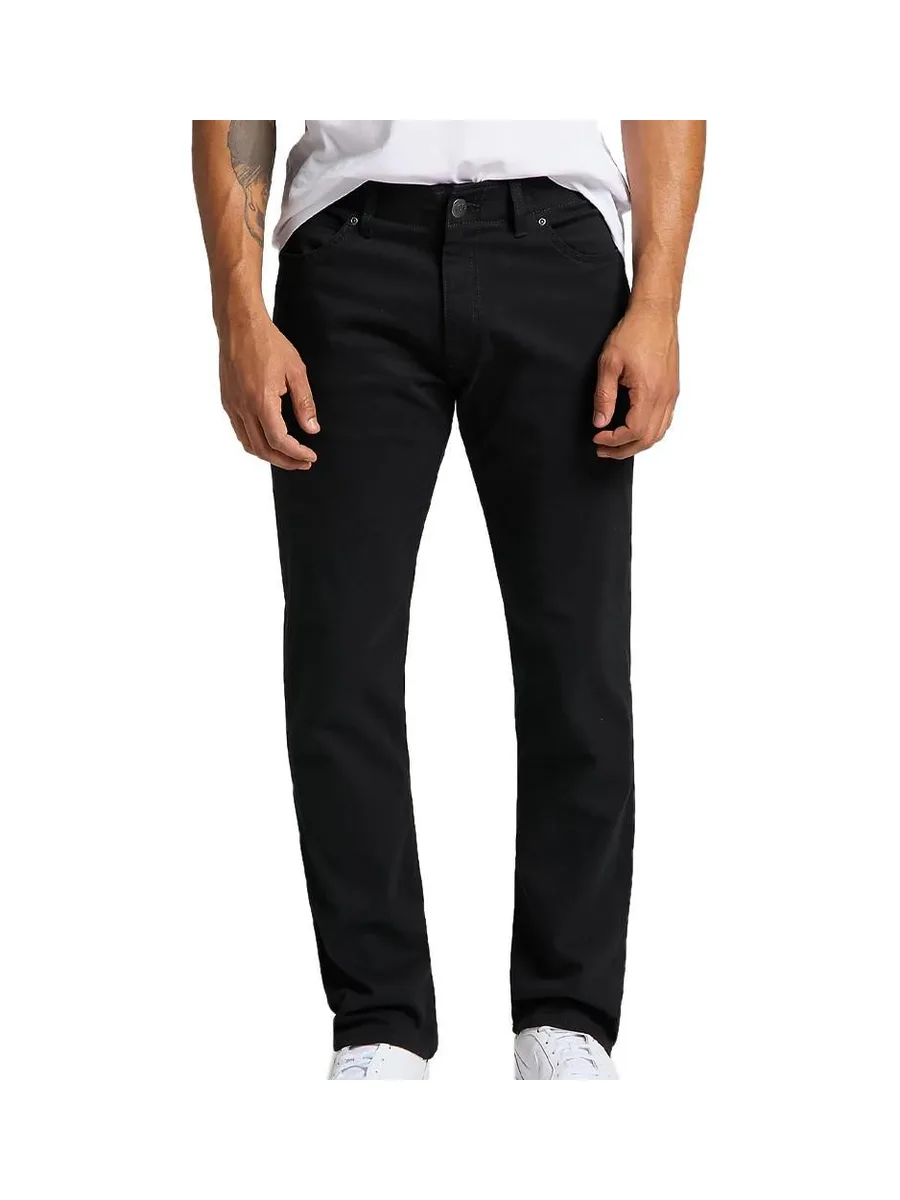 Jean straight noir Homme Lee 1